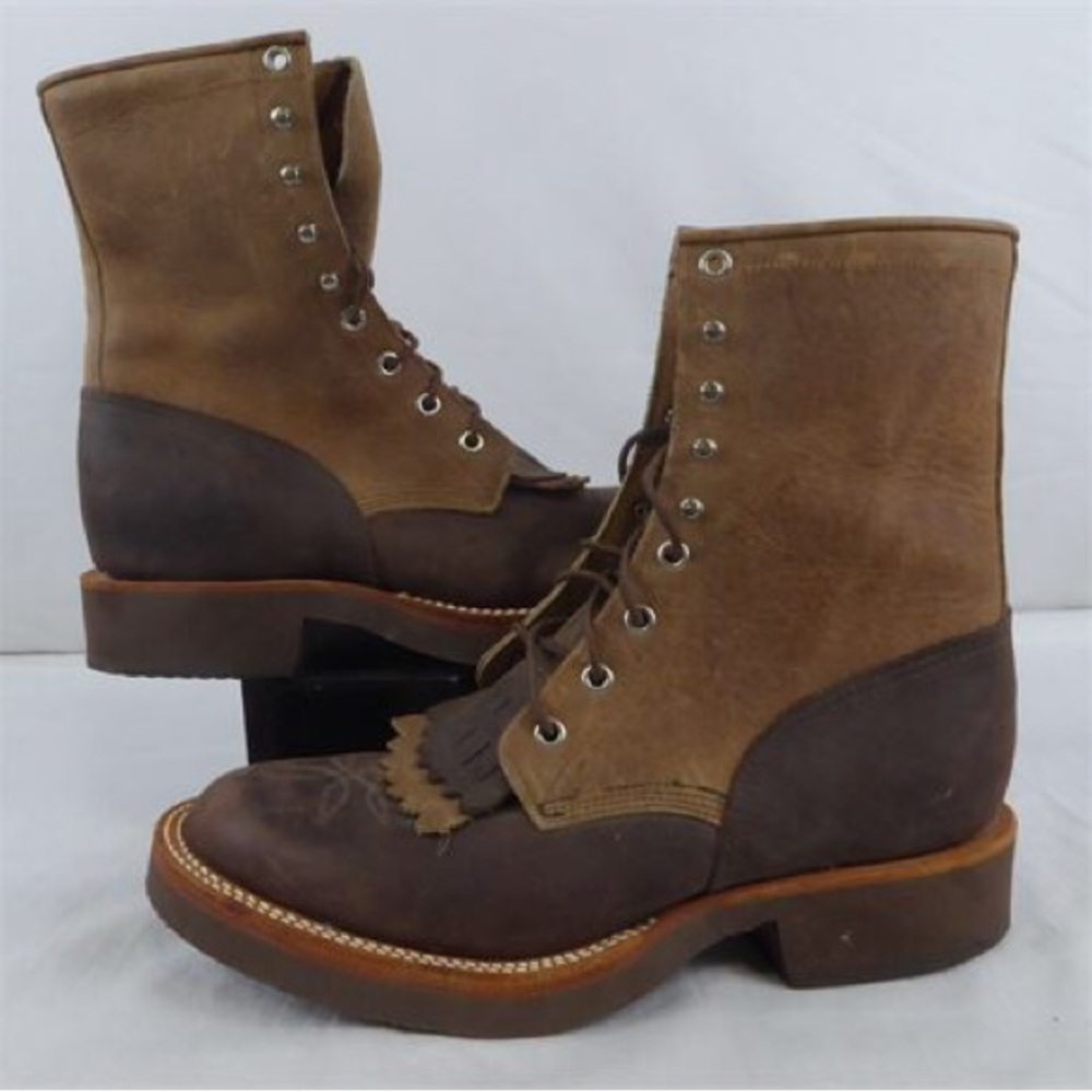 MENS JUSTIN ROPER BOOTS SIZE 7.5